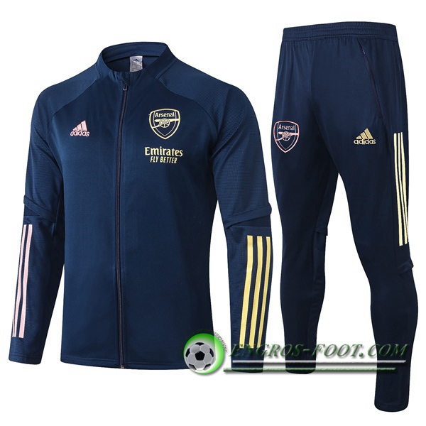 Ensemble Survetement de Foot - Veste Arsenal Bleu Royal 2020/2021