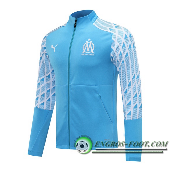 Nouveaux Veste Foot Marseille OM Bleu 2020/2021