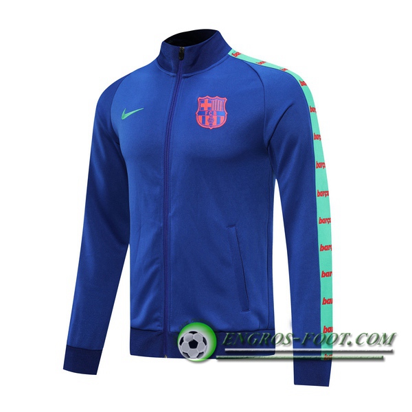 Nouveaux Veste Foot FC Barcelone Bleu 2020/2021