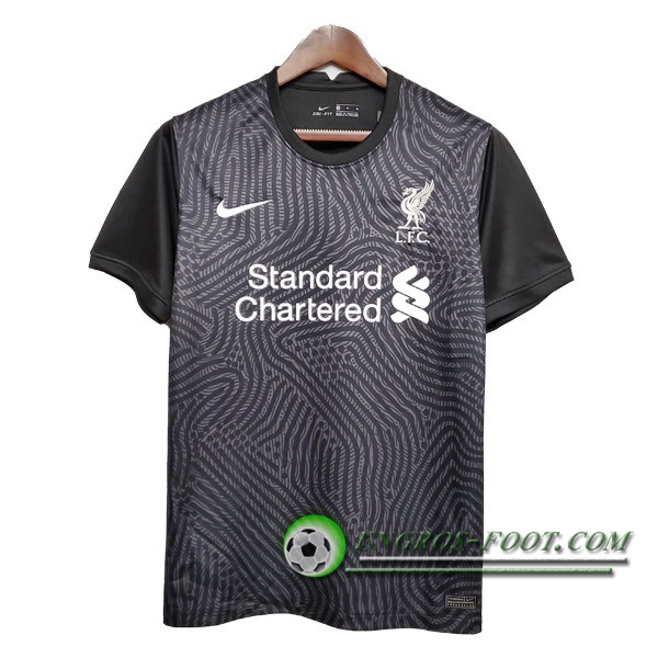 Engros-foot: Jeu Maillot de Foot FC Liverpool Gardien de But Noir 2020/2021 Thailande