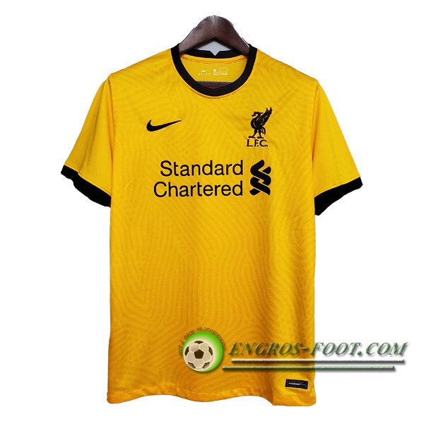 Engros-foot: Jeu Maillot de Foot FC Liverpool Gardien de But Jaune 2020/2021 Thailande