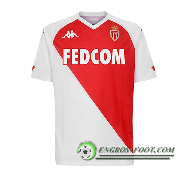 Engros-foot: Jeu Nouveaux Maillot de Foot AS Monaco Domicile 2020/2021 Thailande