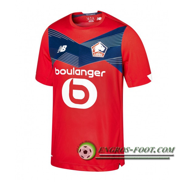 Engros-foot: Jeu Nouveaux Maillot de Foot Lille OSC Domicile 2020/2021 Thailande