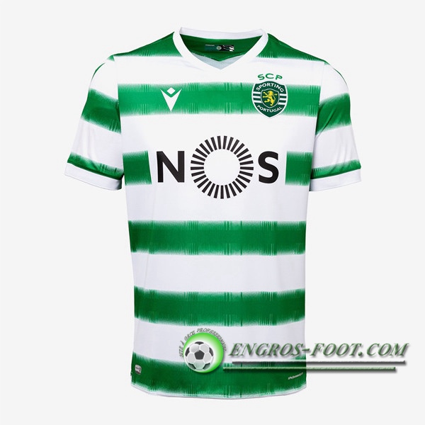 Engros-foot: Jeu Maillot de Foot Sporting Domicile 2020/2021 Thailande