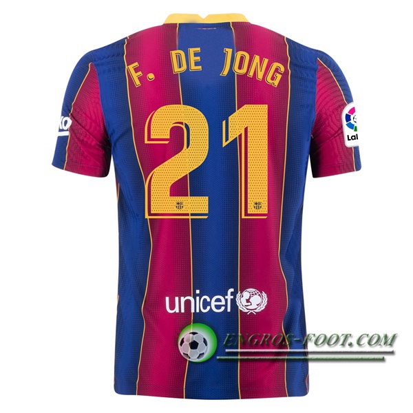 Engros-foot: Jeu Maillot de Foot FC Barcelone (F.DE JONG 21) Domicile 2020/2021 Thailande