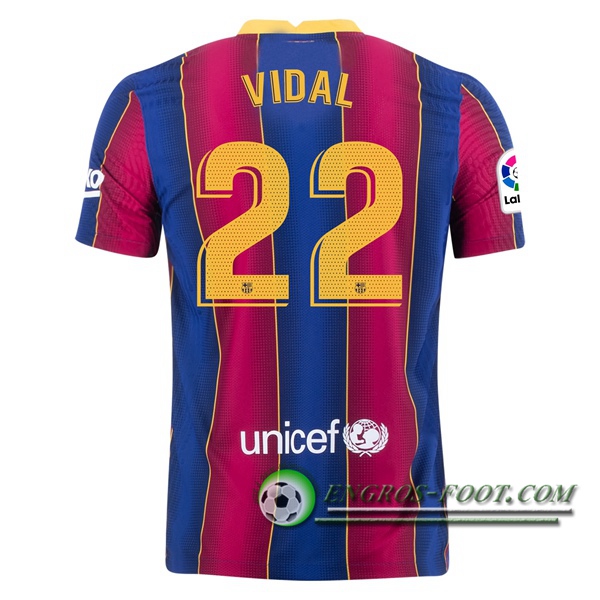 Engros-foot: Jeu Maillot de Foot FC Barcelone (VIDAL 22) Domicile 2020/2021 Thailande