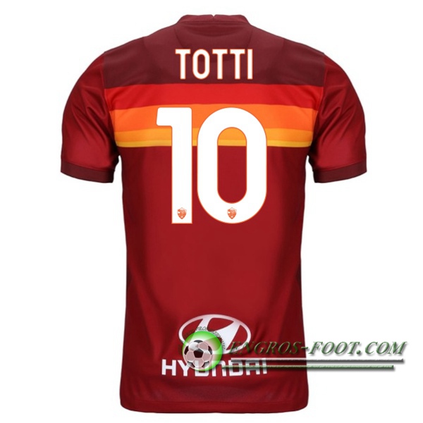 Engros-foot: Jeu Maillot de Foot AS Roma (TOTTI 10) Domicile 2020/2021 Thailande