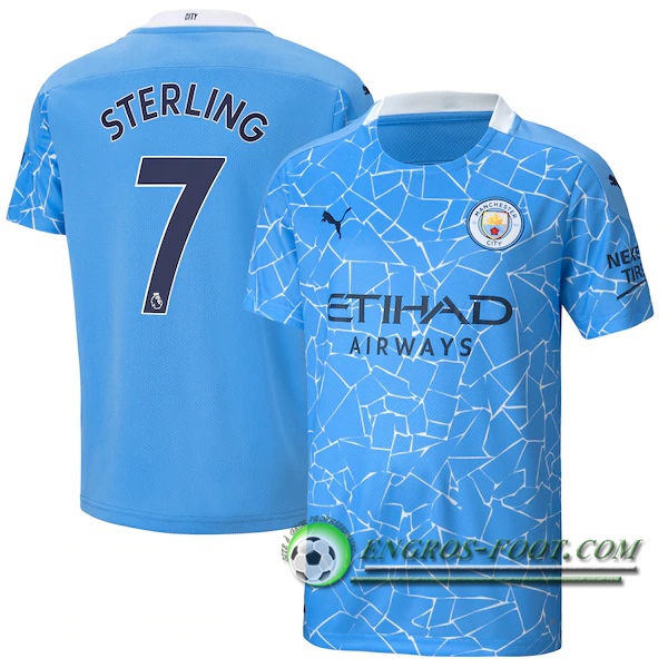 Engros-foot: Jeu Maillot de Foot Manchester City (Sterling 7) Domicile 2020/2021 Thailande