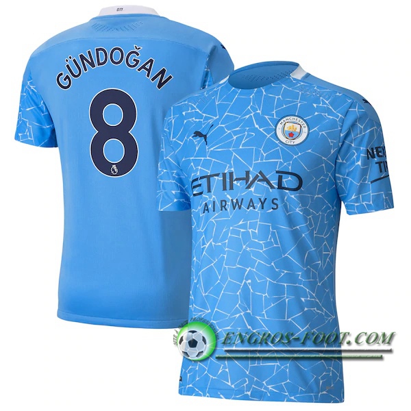 Engros-foot: Jeu Maillot de Foot Manchester City (Gundogan 8) Domicile 2020/2021 Thailande