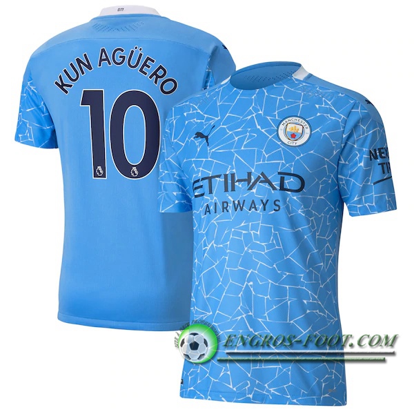 Engros-foot: Jeu Maillot de Foot Manchester City (Agüero 10) Domicile 2020/2021 Thailande