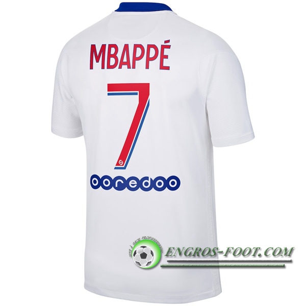 Engros-foot: Jeu Maillot de Foot PSG (Mbappé 7) Exterieur 2020/2021 Thailande