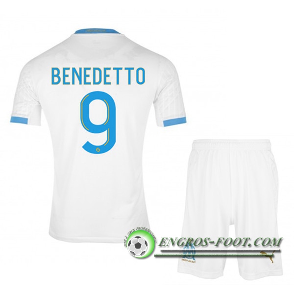 Engros-foot: Maillot Foot Marseille OM (Benedetto 9) Enfants Domicile 2020/2021 Thailande