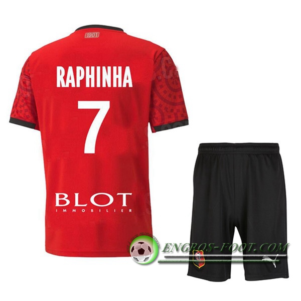 Engros-foot: Maillot Foot Stade Rennais (RAPHINHA 7) Enfants Domicile 2020/2021 Thailande