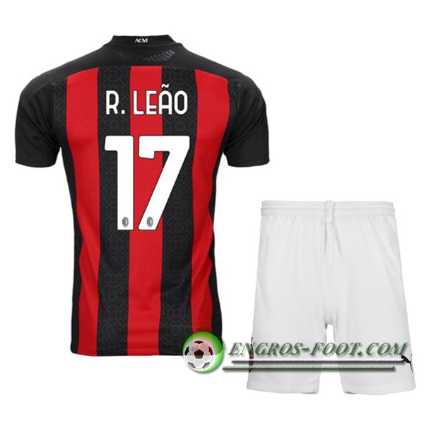 Engros-foot: Maillot Foot Milan AC (R.LEAO 17) Enfants Domicile 2020/2021 Thailande