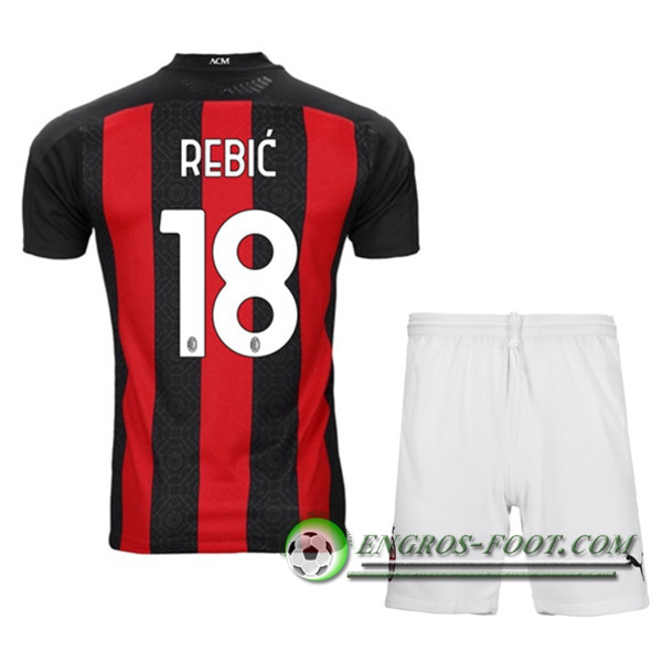 Engros-foot: Maillot Foot Milan AC (REBIC 18) Enfants Domicile 2020/2021 Thailande