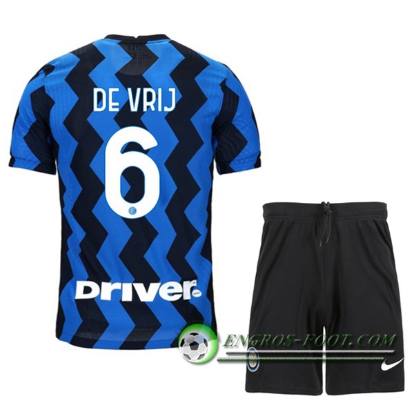 Engros-foot: Maillot Foot Inter Milan (DE VRIJ 6) Enfants Domicile 2020/2021 Thailande