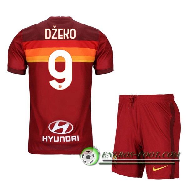 Engros-foot: Maillot Foot AS Roma (DZEKO 9) Enfants Domicile 2020/2021 Thailande