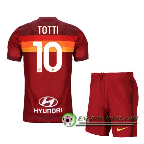 Engros-foot: Maillot Foot AS Roma (TOTTI 10) Enfants Domicile 2020/2021 Thailande