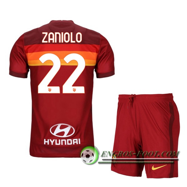 Engros-foot: Maillot Foot AS Roma (ZANIOLO 22) Enfants Domicile 2020/2021 Thailande