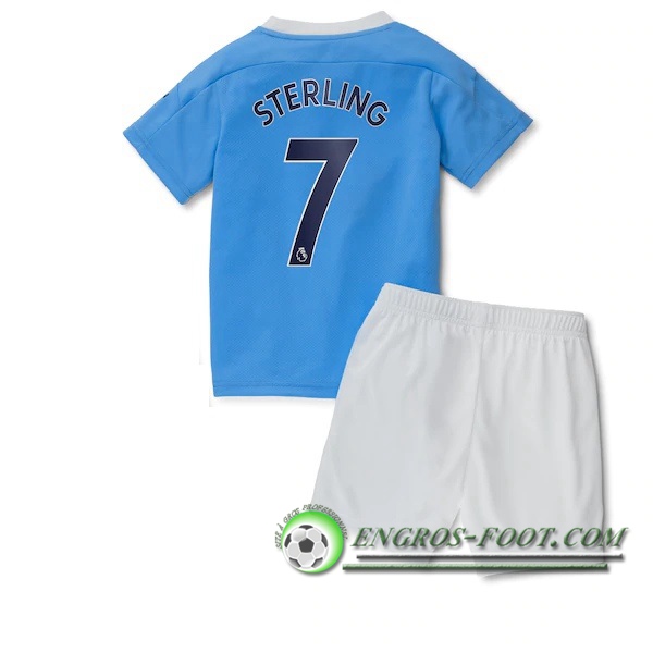 Engros-foot: Maillot Foot Manchester City (Sterling 7) Enfants Domicile 2020/2021 Thailande