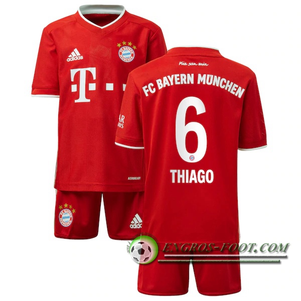 Engros-foot: Maillot Foot Bayern Munich (Thiago 6) Enfants Domicile 2020/2021 Thailande