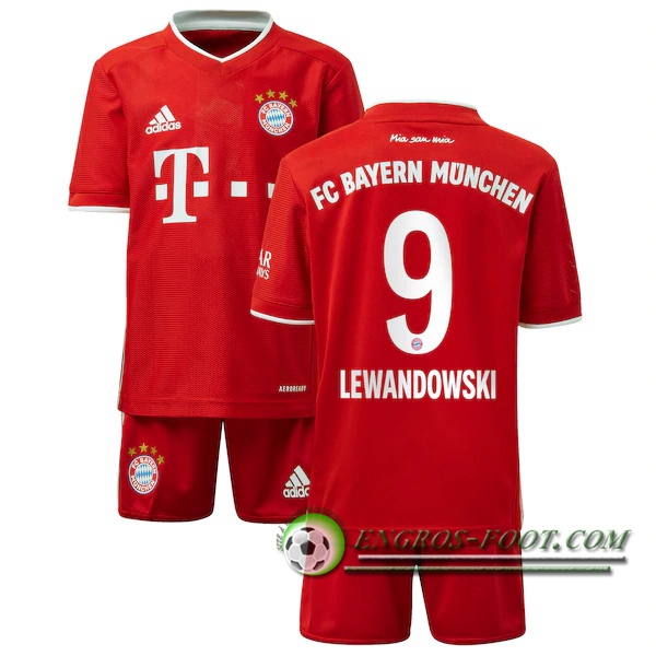 Engros-foot: Maillot Foot Bayern Munich (Lewandowski 9) Enfants Domicile 2020/2021 Thailande