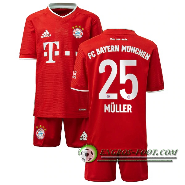 Engros-foot: Maillot Foot Bayern Munich (Müller 25) Enfants Domicile 2020/2021 Thailande