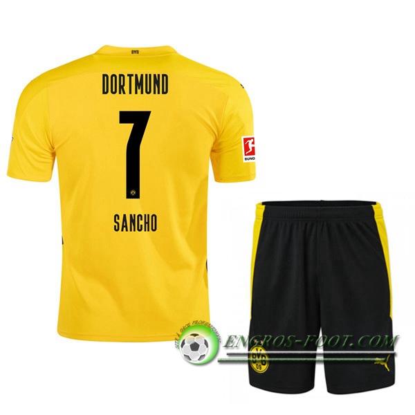 Engros-foot: Maillot Foot Dortmund BVB (SANCHO 7) Enfants Domicile 2020/2021 Thailande