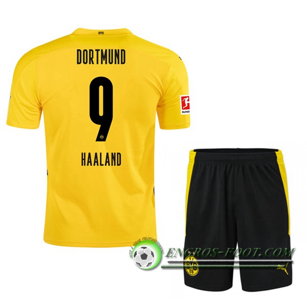 Engros-foot: Maillot Foot Dortmund BVB (HAALAND 9) Enfants Domicile 2020/2021 Thailande