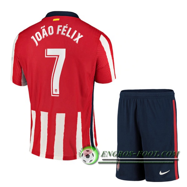 Engros-foot: Maillot Foot Atletico Madrid (Joao Felix 7) Enfants Domicile 2020/2021 Thailande