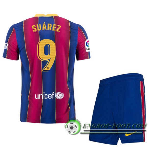 Engros-foot: Maillot Foot FC Barcelone (SUAREZ 9) Enfants Domicile 2020/2021 Thailande