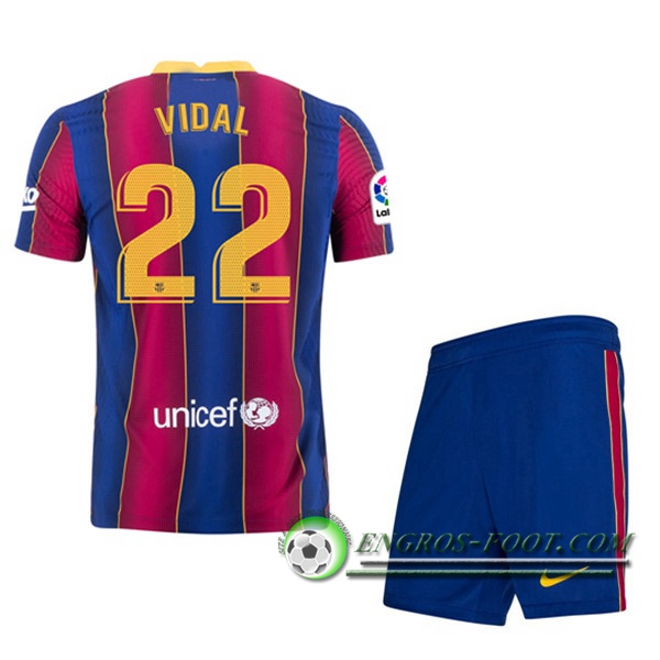 Engros-foot: Maillot Foot FC Barcelone (VIDAL 22) Enfants Domicile 2020/2021 Thailande