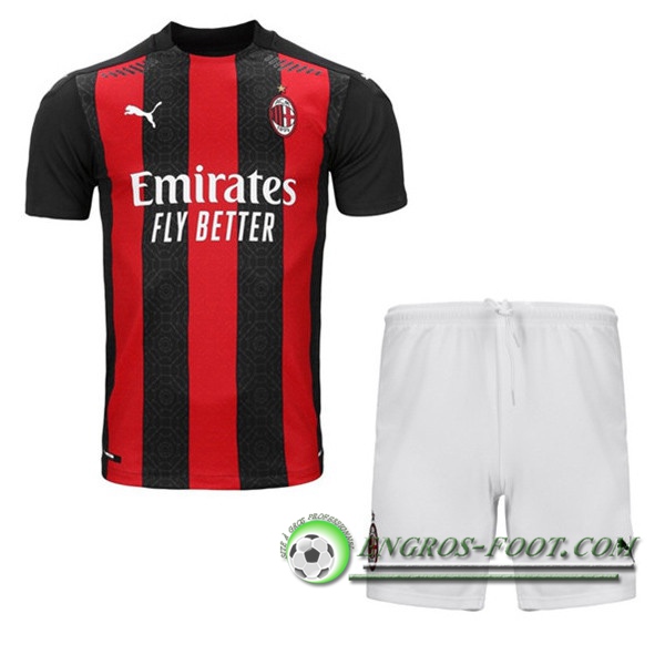 Engros-foot: Nouveau Maillot de Foot Milan AC Enfant Domicile 2020/2021 Thailande