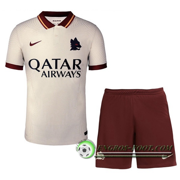 Engros-foot: Jeu Ensemble Maillot Foot AS Roma Exterieur + Short 2020/2021 Thailande