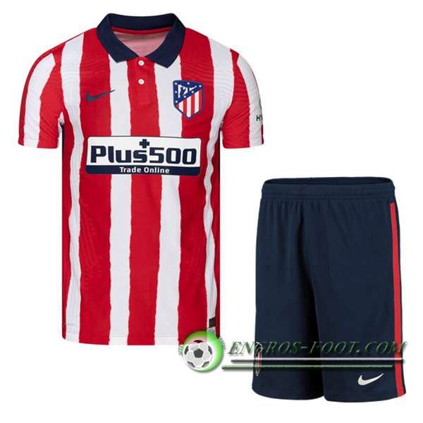 Engros-foot: Jeu Ensemble Maillot Foot Atletico Madrid Domicile + Short 2020/2021 Thailande