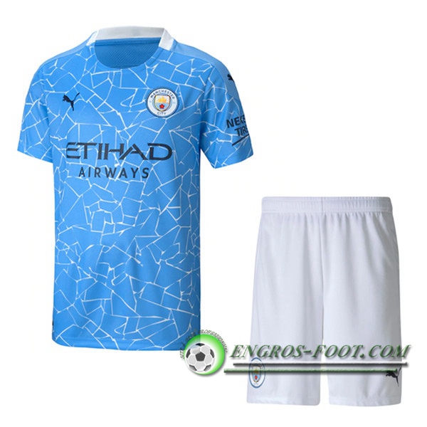 Engros-foot: Jeu Ensemble Maillot Foot Manchester City Domicile + Short 2020/2021 Thailande