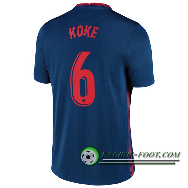 Engros-foot: Jeu Maillot de Foot Atletico Madrid (Koke 6) Exterieur 2020/2021 Thailande