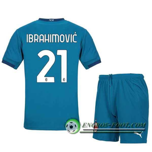 Engros-foot: Maillot de Foot Milan AC (IBRAHIMOVIC 21) Enfants Third 2020/2021 Thailande