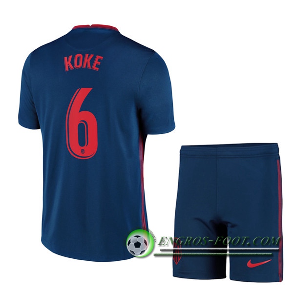 Engros-foot: Maillot de Foot Atletico Madrid (Koke 6) Enfants Exterieur 2020/2021 Thailande