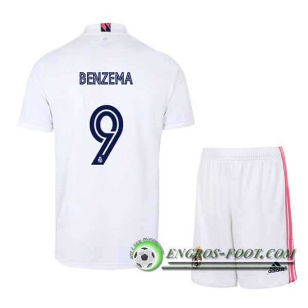 Engros-foot: Maillot de Foot Real Madrid (BENZEMA 9) Enfants Domicile 2020/2021 Thailande