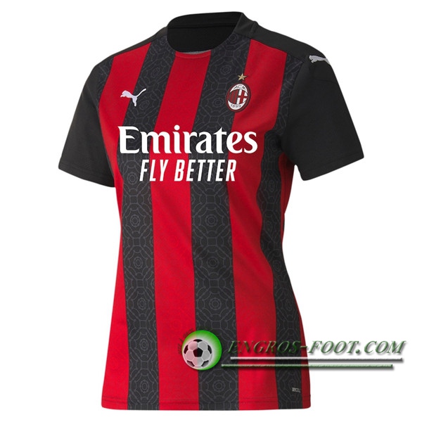 Engros-foot: Nouveaux Maillot de Foot Milan AC Femme Domicile 2020/2021 Thailande