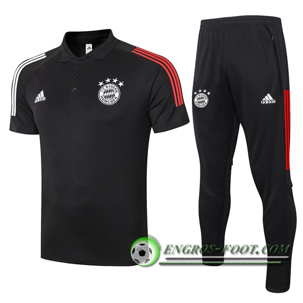 Ensemble Polo Bayern Munich + Pantalon Noir 2020/2021