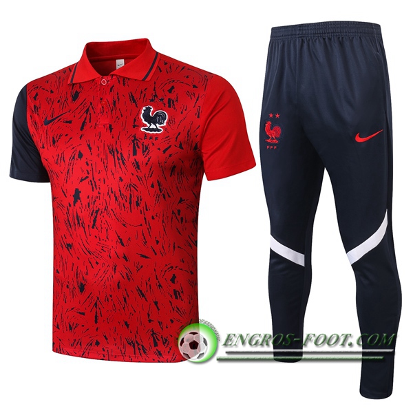 Ensemble Polo France + Pantalon Rouge 2020/2021