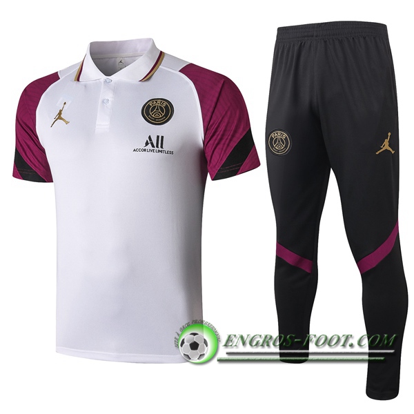 Ensemble Polo Paris PSG + Pantalon Blanc 2020/2021