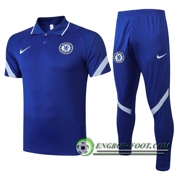 Ensemble Polo FC Chelsea + Pantalon Bleu 2020/2021