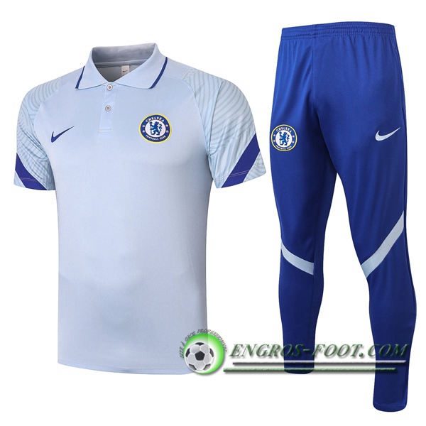 Ensemble Polo FC Chelsea + Pantalon Gris 2020/2021