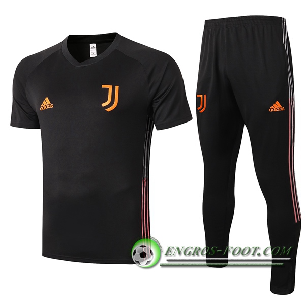 Ensemble Training T-Shirts Juventus + Pantalon Noir 2020/2021