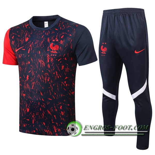 Ensemble Training T-Shirts France + Pantalon Noir 2020/2021