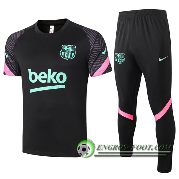 Ensemble Training T-Shirts FC Barcelone + Pantalon Noir 2020/2021