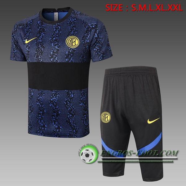 Ensemble Training T-Shirts Inter Milan + Pantalon 3/4 Bleu 2020/2021